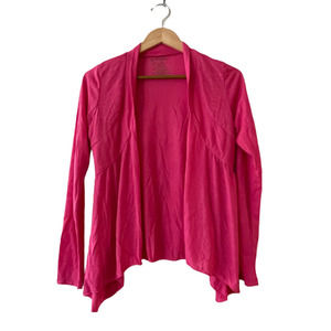 No Boundaries Womens Juniors M 7/9 Pink Cardigan Sweater Open Front Long Sleeve